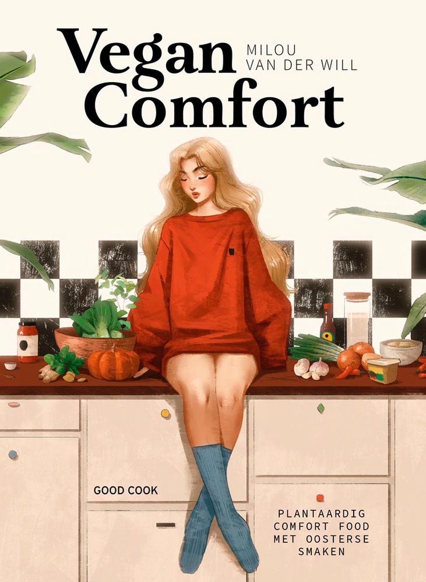 Cover van het Vegan Comfort kookboek van Milou van der Will